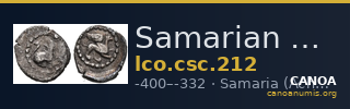 Samarian Coinage 212 — CANOA