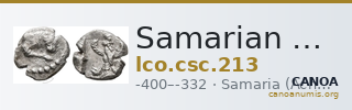Samarian Coinage 213 — CANOA