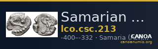 Samarian Coinage 213 — CANOA
