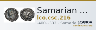 Samarian Coinage 216 — CANOA