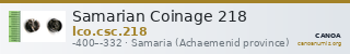 Samarian Coinage 218 — CANOA
