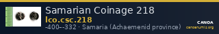 Samarian Coinage 218 — CANOA