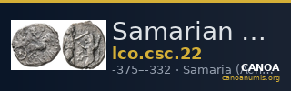 Samarian Coinage 22 — CANOA
