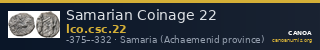 Samarian Coinage 22 — CANOA