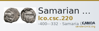 Samarian Coinage 220 — CANOA