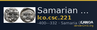 Samarian Coinage 221 — CANOA