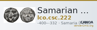 Samarian Coinage 222 — CANOA