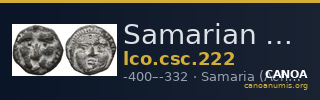 Samarian Coinage 222 — CANOA