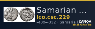 Samarian Coinage 229 — CANOA