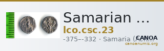 Samarian Coinage 23 — CANOA