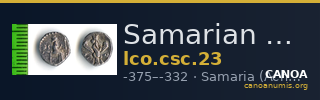 Samarian Coinage 23 — CANOA