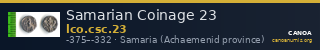 Samarian Coinage 23 — CANOA