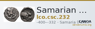 Samarian Coinage 232 — CANOA