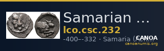 Samarian Coinage 232 — CANOA