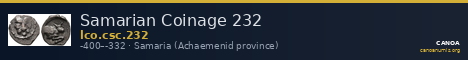 Samarian Coinage 232 — CANOA