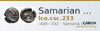 Samarian Coinage 233 — CANOA