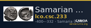 Samarian Coinage 233 — CANOA