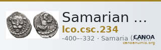 Samarian Coinage 234 — CANOA
