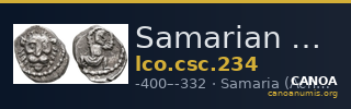 Samarian Coinage 234 — CANOA