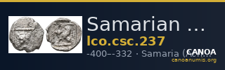Samarian Coinage 237 — CANOA