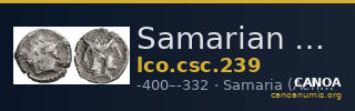 Samarian Coinage 239 — CANOA