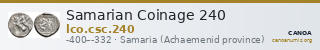 Samarian Coinage 240 — CANOA