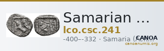 Samarian Coinage 241 — CANOA
