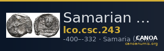 Samarian Coinage 243 — CANOA
