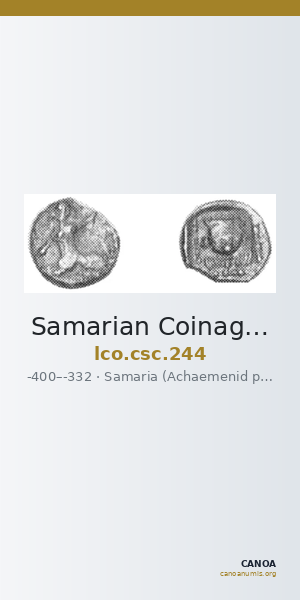 Samarian Coinage 244 — CANOA
