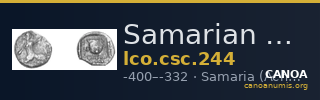 Samarian Coinage 244 — CANOA