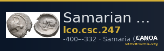 Samarian Coinage 247 — CANOA