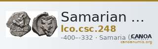 Samarian Coinage 248 — CANOA
