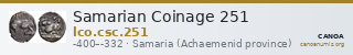 Samarian Coinage 251 — CANOA