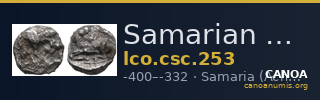 Samarian Coinage 253 — CANOA