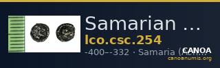 Samarian Coinage 254 — CANOA