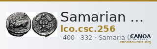Samarian Coinage 256 — CANOA