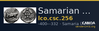 Samarian Coinage 256 — CANOA