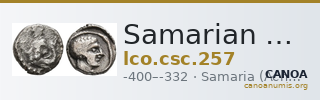 Samarian Coinage 257 — CANOA