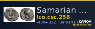 Samarian Coinage 258 — CANOA