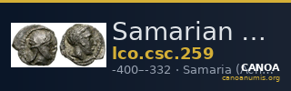 Samarian Coinage 259 — CANOA