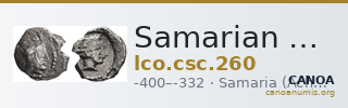 Samarian Coinage 260 — CANOA