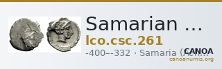 Samarian Coinage 261 — CANOA