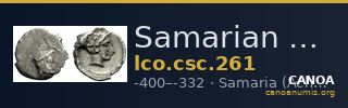 Samarian Coinage 261 — CANOA