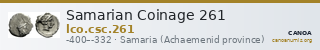 Samarian Coinage 261 — CANOA