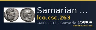 Samarian Coinage 263 — CANOA
