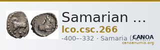 Samarian Coinage 266 — CANOA