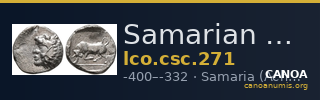 Samarian Coinage 271 — CANOA