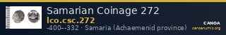 Samarian Coinage 272 — CANOA