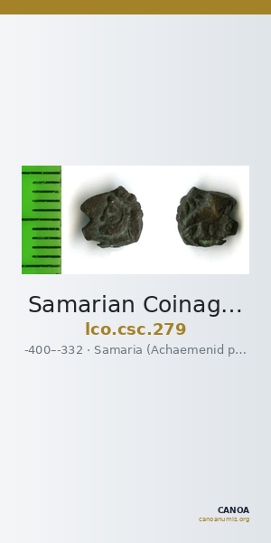 Samarian Coinage 279 — CANOA