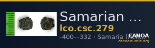 Samarian Coinage 279 — CANOA